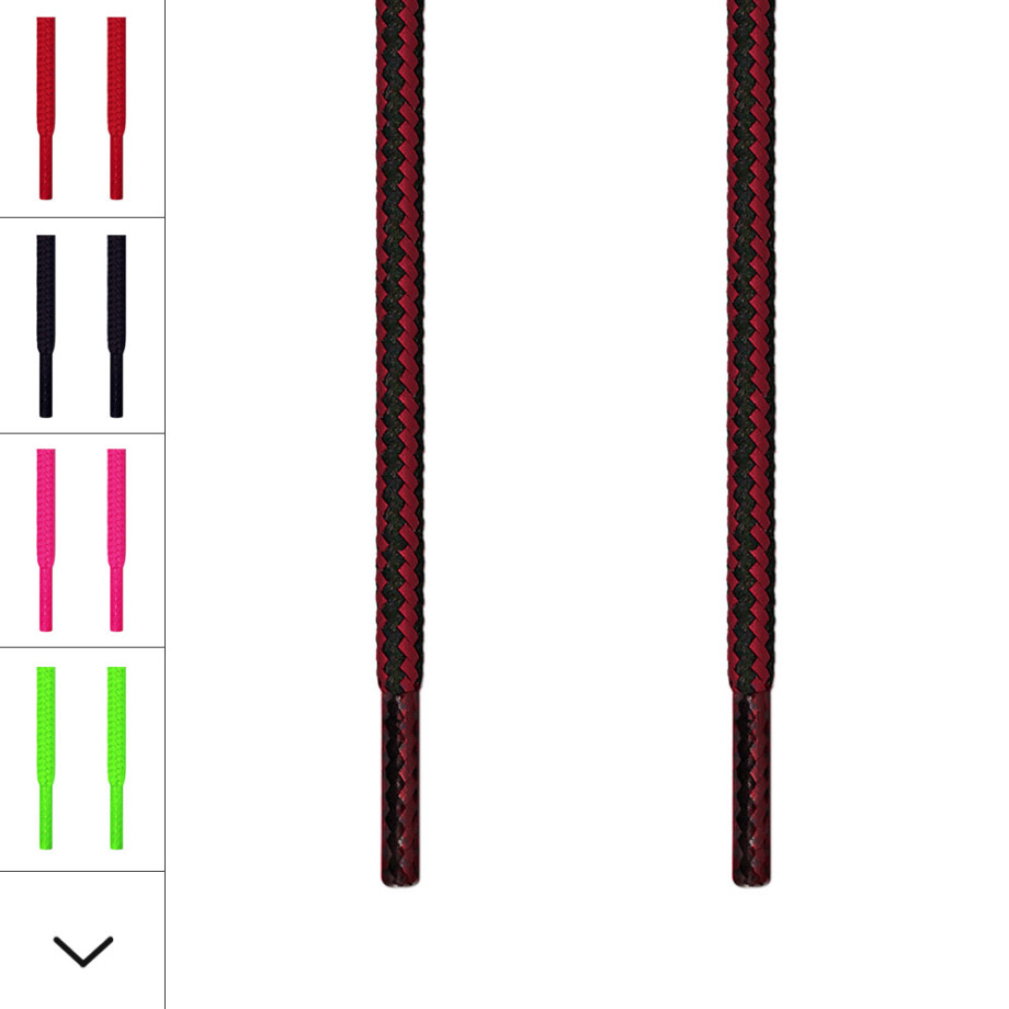 Black/Red Rope Laces