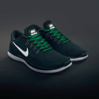 black and green shoelaces