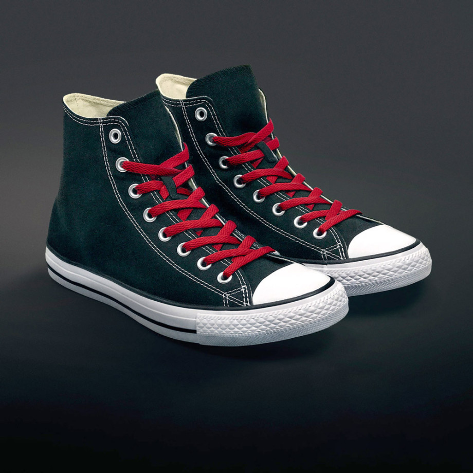 black converse red laces